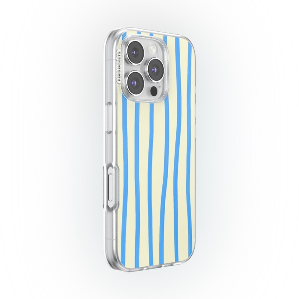 Blue and Cream Striped Phone Case
